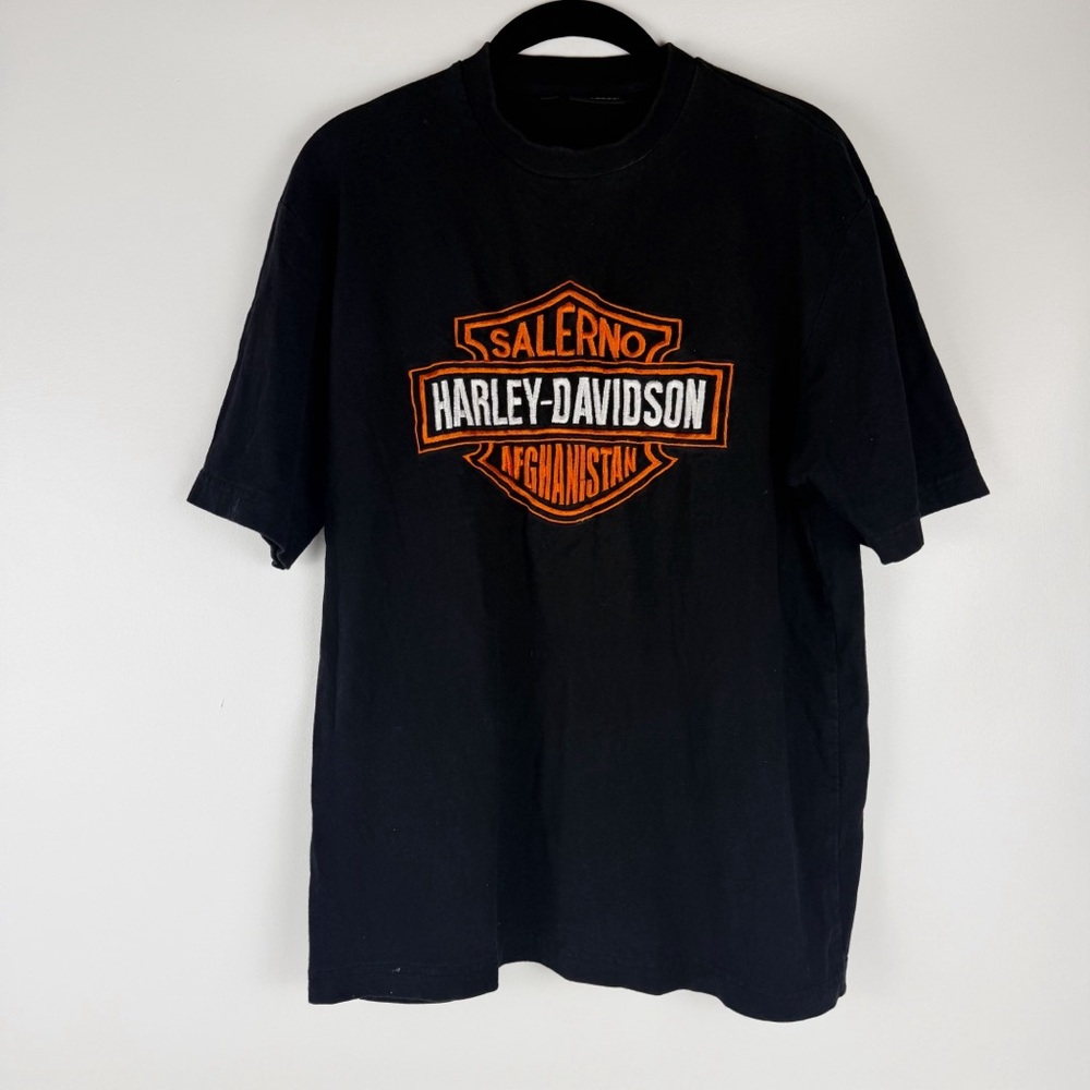 Rare Harley-Davidson FOB Salerno Afghanistan Military T-Shirt Joe Boxer Tag L